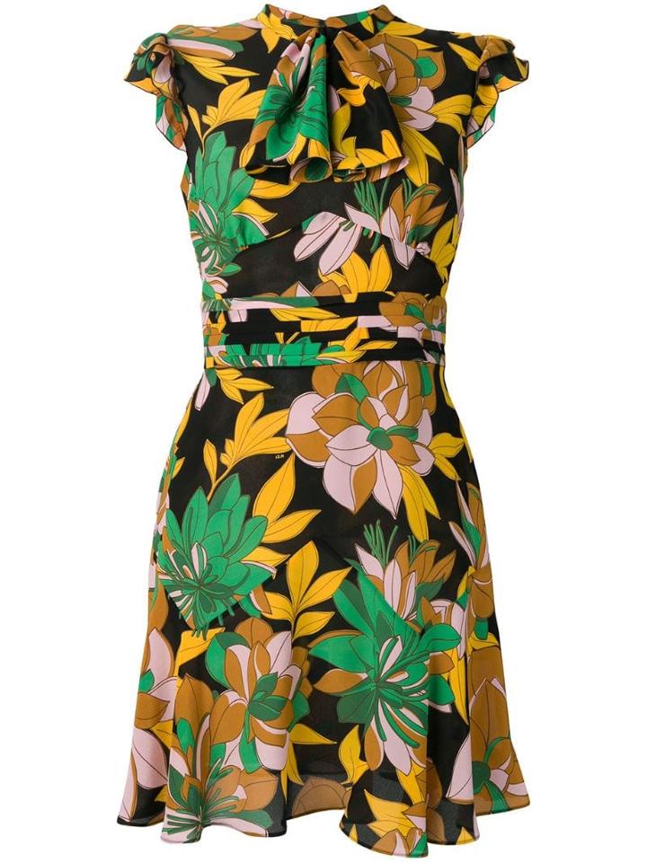 Nº21 Floral Belted Dress - Black