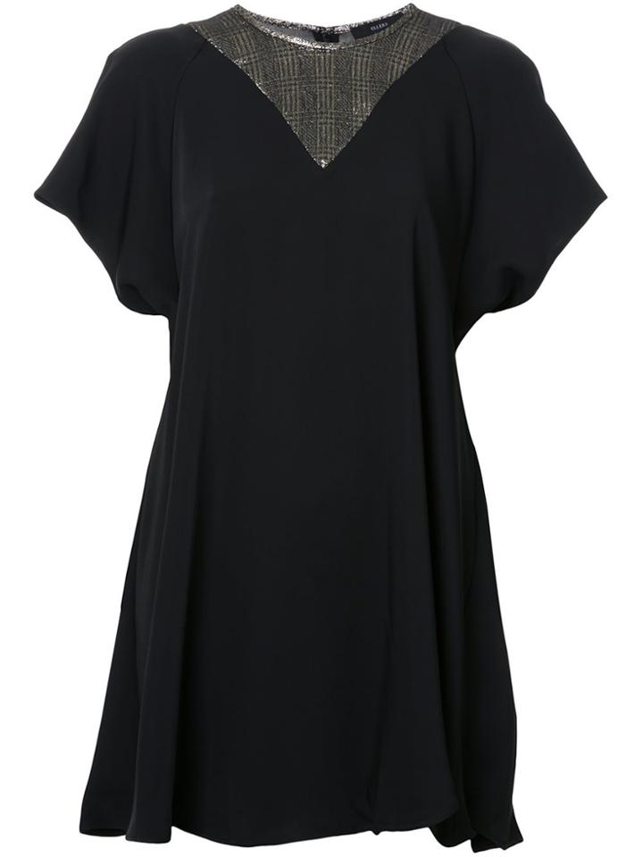 Ellery Checked Detail T-shirt - Black