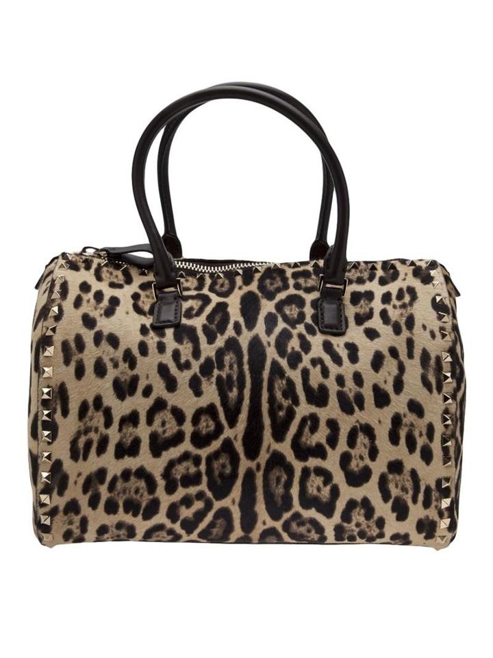 Valentino Garavani 'rockstud' Leopard Print Cross Body Bag