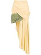 Jacquemus Draped Asymmetric Skirt - Yellow & Orange