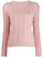 Philosophy Di Lorenzo Serafini Cable Knit Jumper - Pink