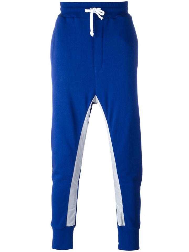 Haus By Ggdb - Gathered Ankle Track Pants - Men - Cotton/polyamide - S, Blue, Cotton/polyamide