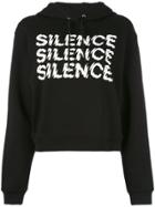 Mcq Alexander Mcqueen Silence Cropped Hoodie - Black