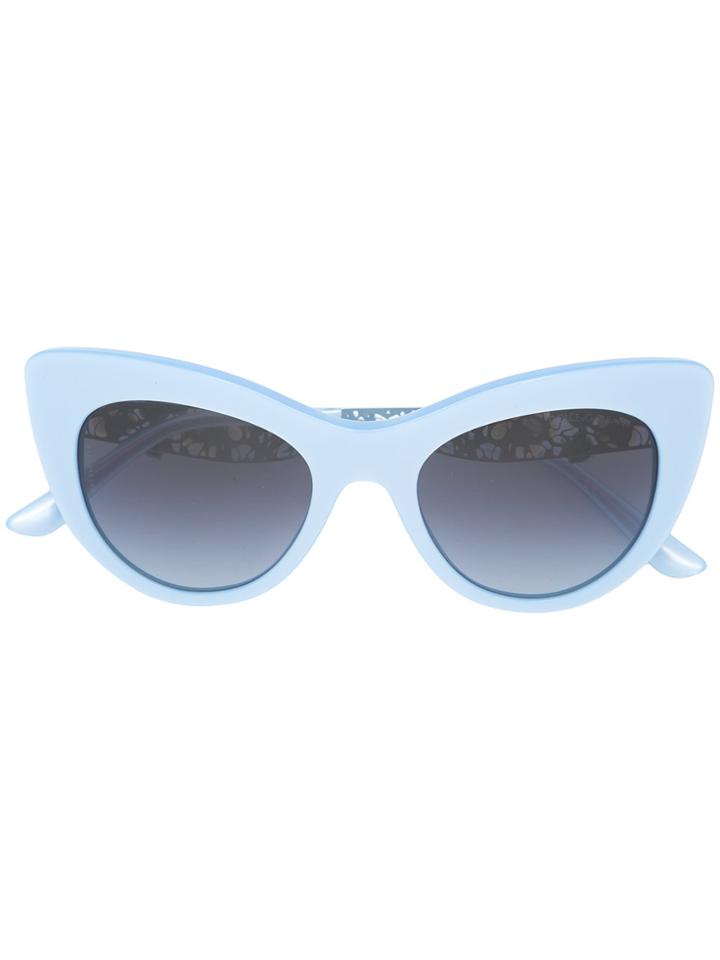 Dolce & Gabbana Eyewear Lace Flowers Sunglasses - Blue