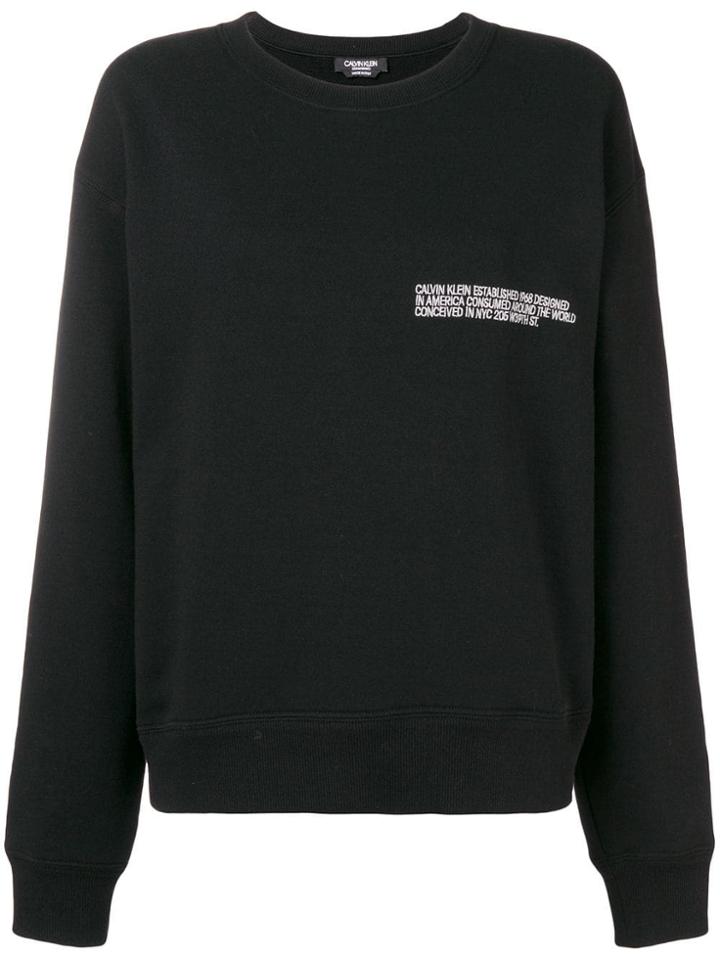 Calvin Klein 205w39nyc Branded Jumper - Black