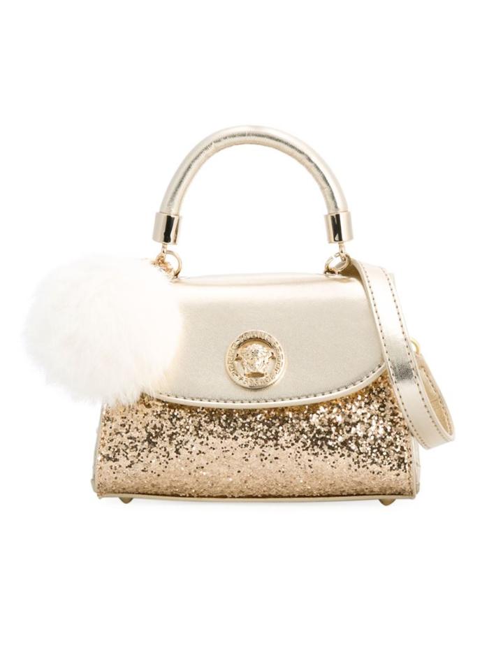 Young Versace Medusa Glittered Shoulder Bag, Girl's, Grey