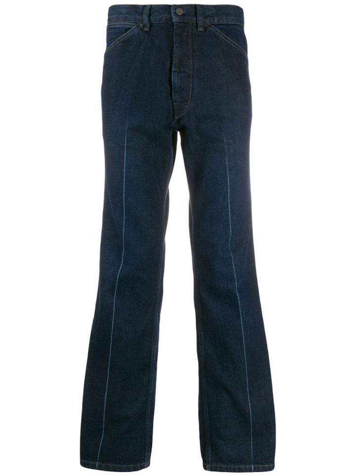 Lemaire Seamed Bootcut Trousers - Blue