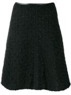 Prada Pre-owned 1990s Checked Jacquard A-line Skirt - Black