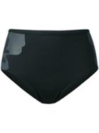Adidas By Stella Mccartney - Floral High-waisted Bikini Bottoms - Women - Polyester/spandex/elastane - M, Black, Polyester/spandex/elastane