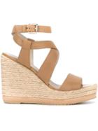 Hogan Wedge Sandals, Women's, Size: 36, Nude/neutrals, Leather/rubber