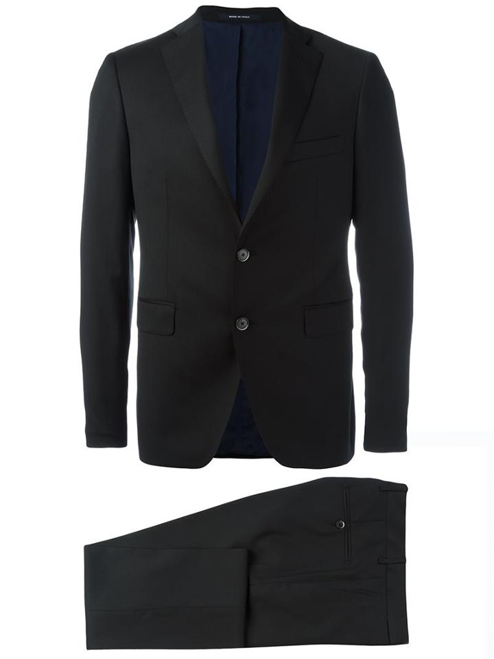 Dinner Two Piece Suit, Men's, Size: 52, Black, Cupro/virgin Wool