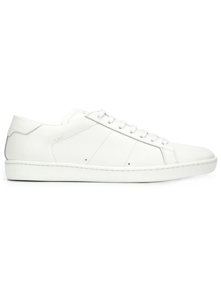 Saint Laurent Court Classic Sneakers, Men's, Size: 7, White, Leather/rubber
