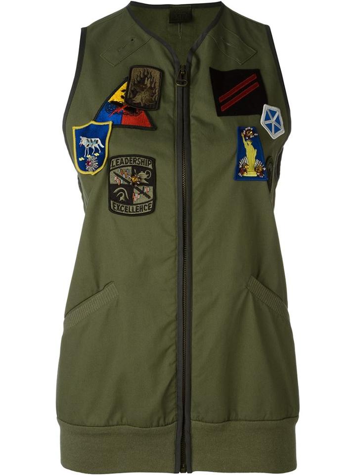 Mr & Mrs Italy Patched Sleeveless Jacket