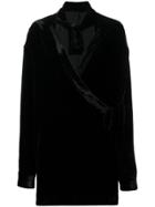 Unravel Project Kimono Style Wrap Dress - Black