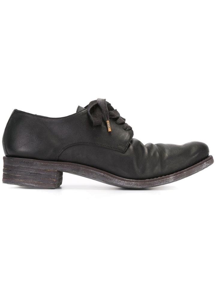 A Diciannoveventitre Distressed Derby Shoes - Black