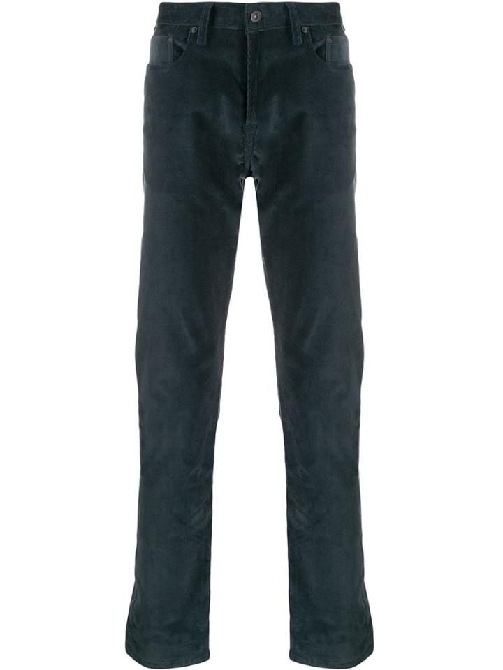 Ps Paul Smith Straight Leg Corduroy Trousers - Blue