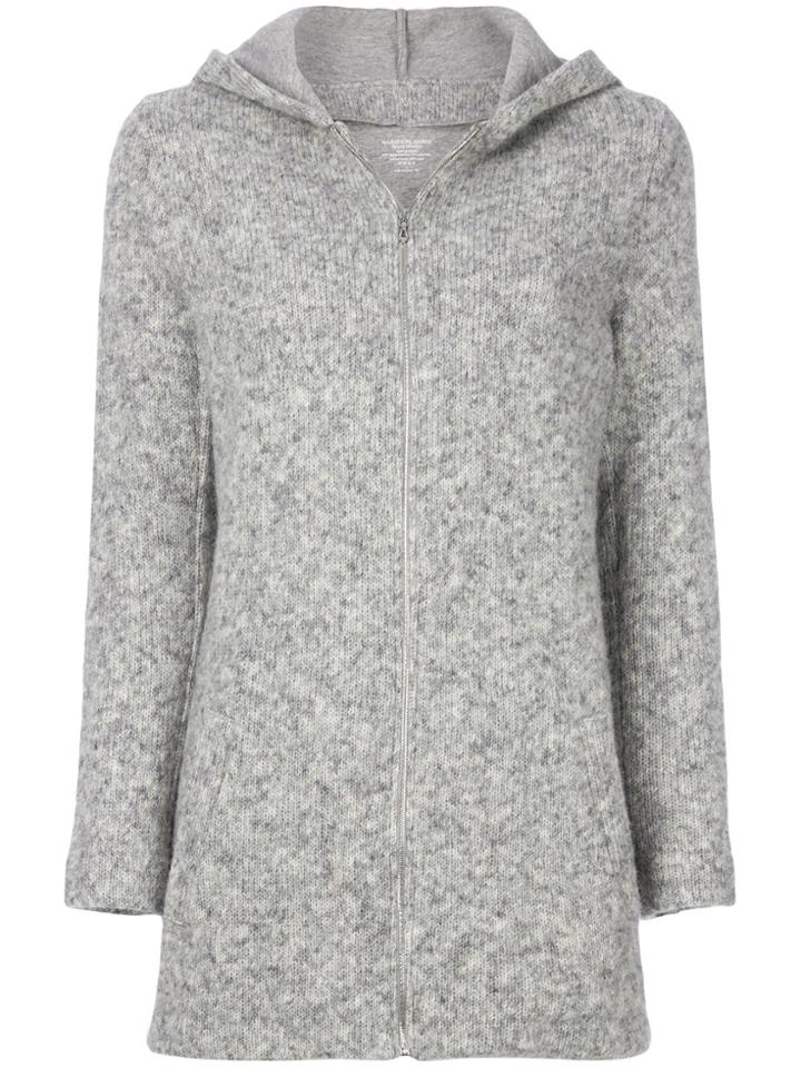 Majestic Filatures Hooded Zip Cardigan - Grey