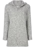 Majestic Filatures Hooded Zip Cardigan - Grey