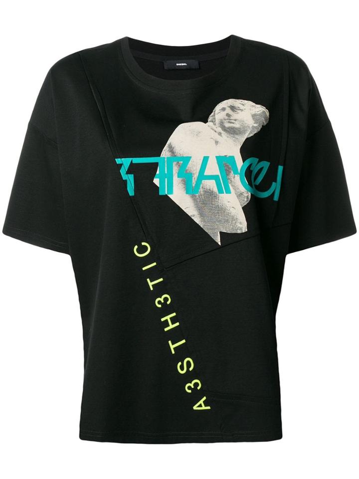 Diesel Patchwork Short-sleeve T-shirt - Black