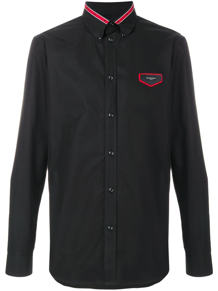 Givenchy Logo Patch Shirt - Black