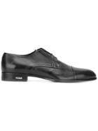 Baldinini Logo Plaque Detail Derbies - Black