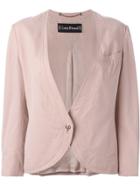 Louis Feraud Vintage Collarless Jacket - Pink & Purple
