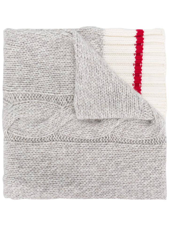 Gant By Michael Bastian Cable Knit Scarf - Grey