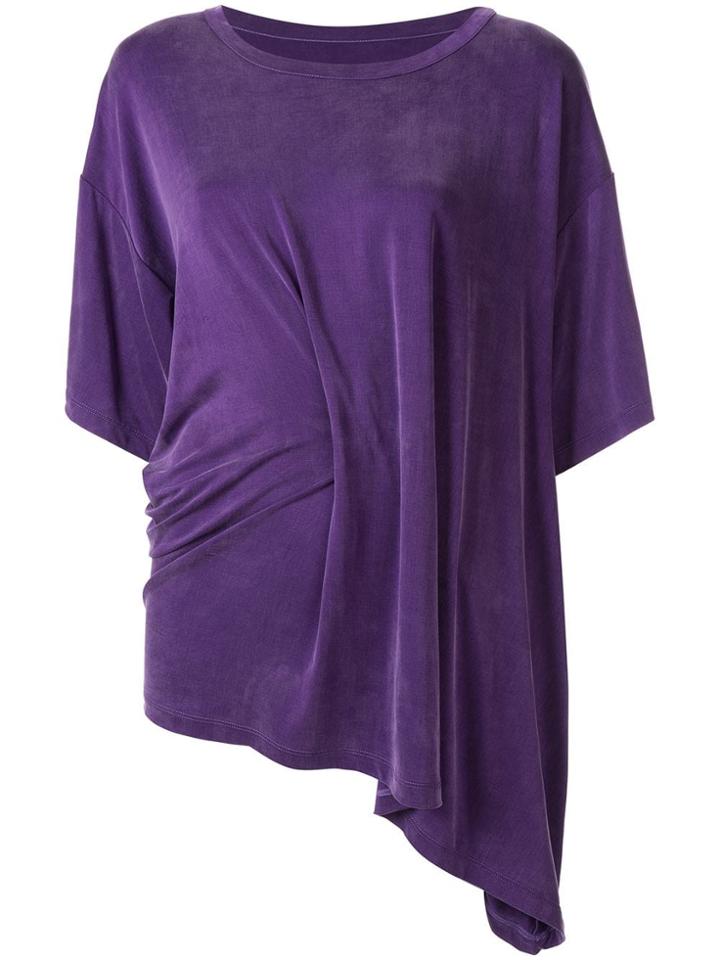 Mm6 Maison Margiela Ruffle Detail Top - Purple