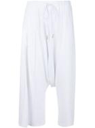 Y-3 Dropped Crotch Trousers, Women's, Size: S, White, Nylon/polyurethane/viscose