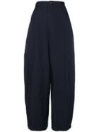 Comme Des Garçons Oversized High Waisted Trousers - Blue