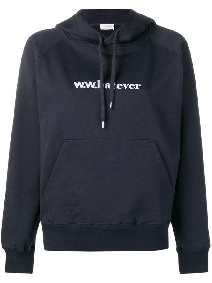 Wood Wood Embroidered Hoodie - Blue