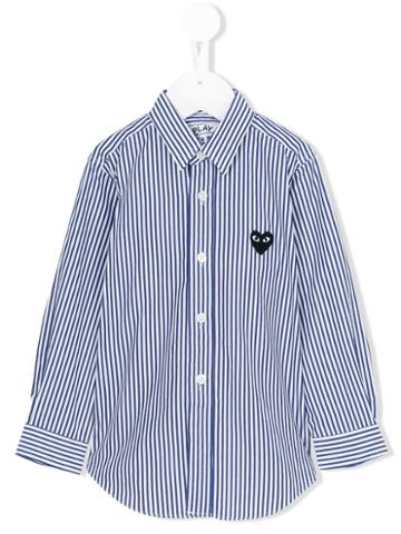 Comme Des Garçons Play Kids - Striped Shirt - Kids - Cotton - 2 Yrs, Blue