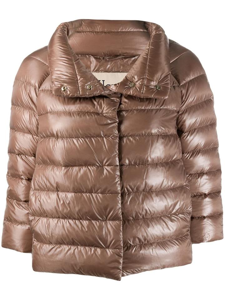 Herno High-neck Down Jacket - Neutrals