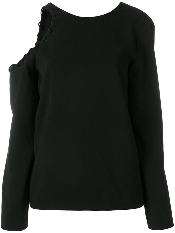 Iro Cut-detail Fitted Top - Black