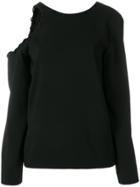 Iro Cut-detail Fitted Top - Black