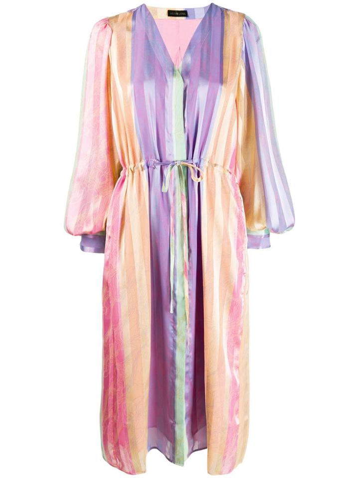 Stine Goya Violet Striped Midi Dress - Purple