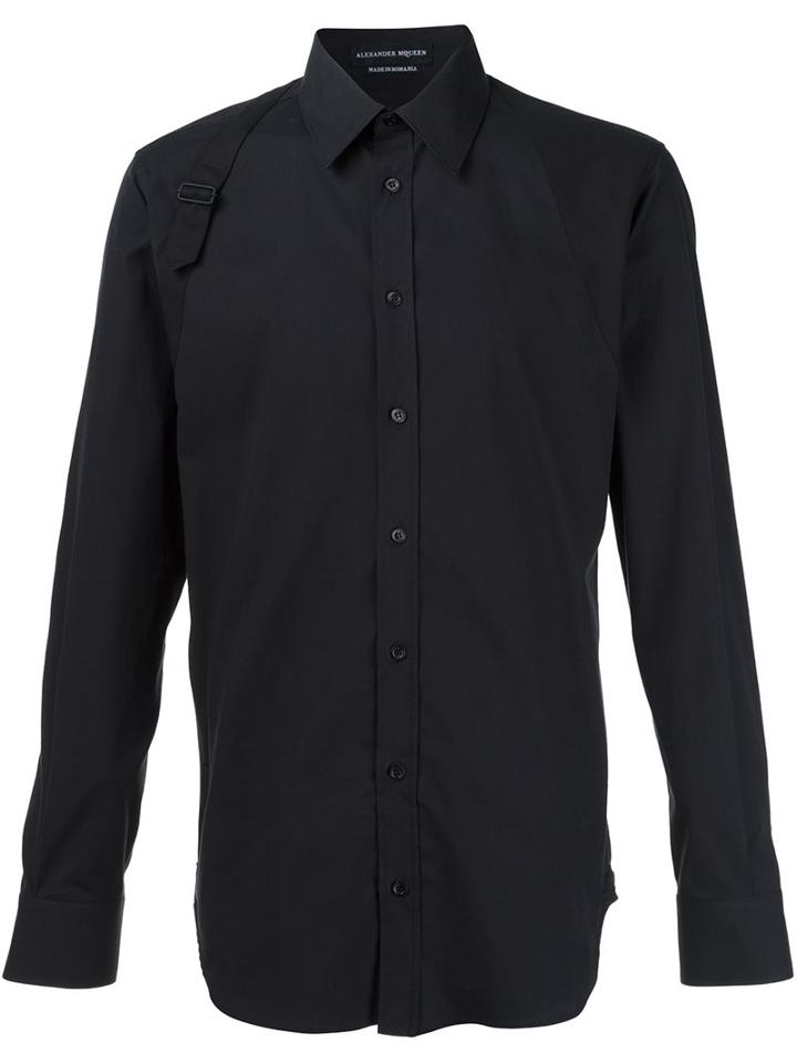 Alexander Mcqueen 'harness' Shirt, Men's, Size: 16, Black, Cotton