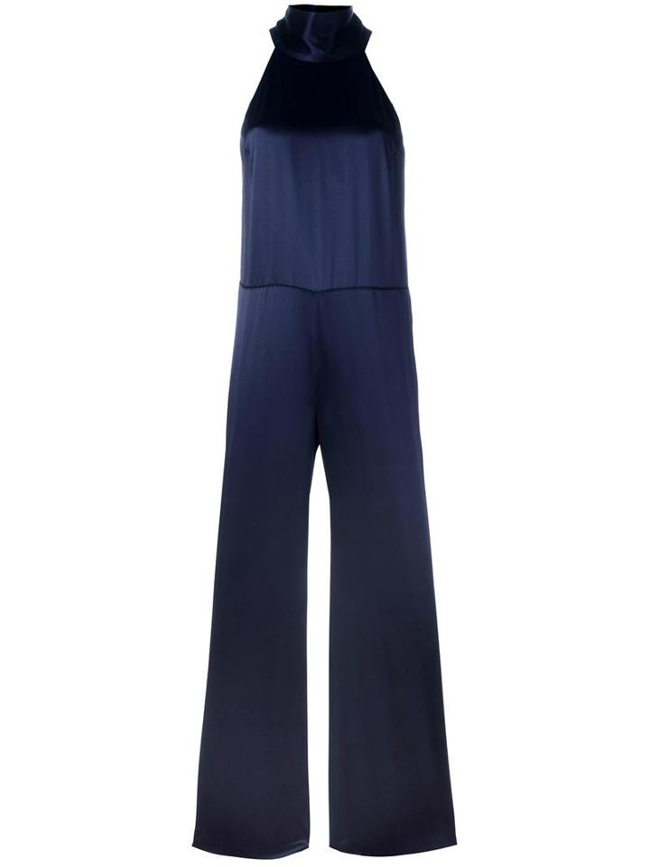 Galvan 'windmill' Wide-legged Jumpsuit, Women's, Size: 38, Blue, Silk