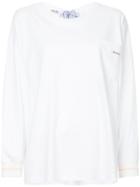 Miu Miu Long Sleeved Logo T-shirt - White