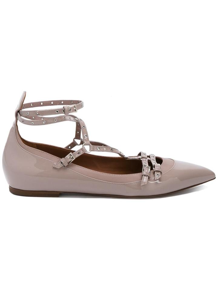 Valentino 'love Latch' Ballerinas - Nude & Neutrals