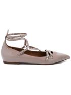 Valentino 'love Latch' Ballerinas - Nude & Neutrals