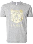 Sun 68 Tiger Print T-shirt - Grey