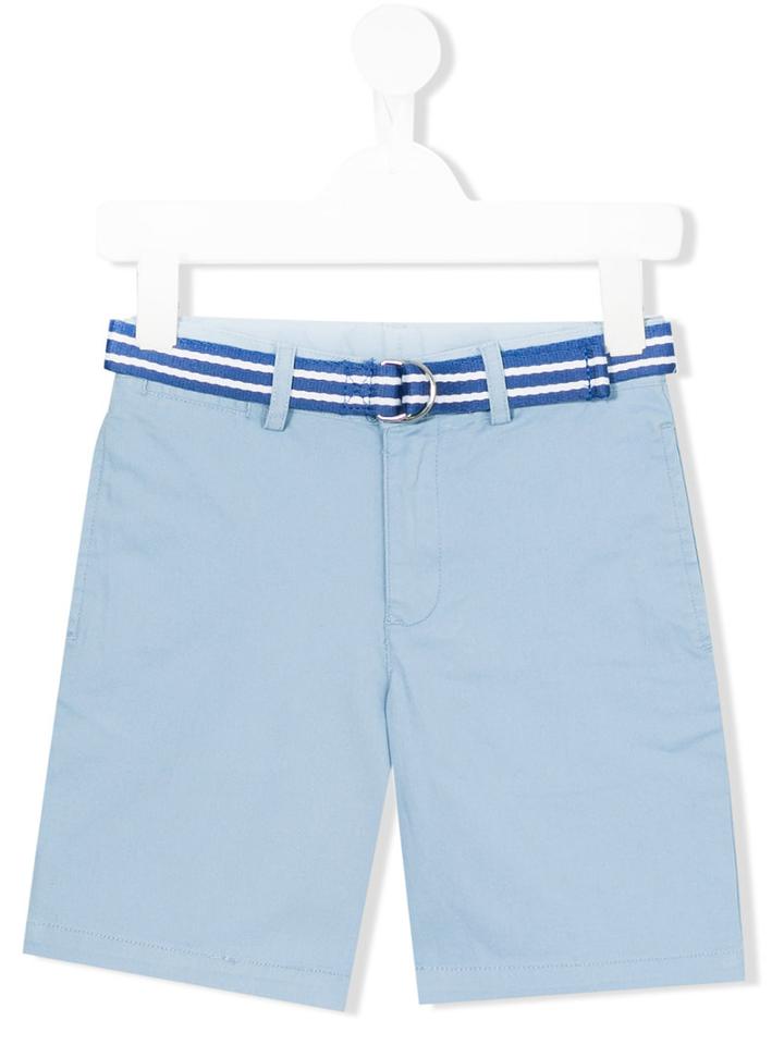 Ralph Lauren Kids - Belted Shorts - Kids - Cotton/spandex/elastane - 12 Yrs, Blue