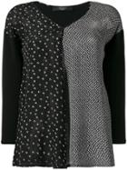 Weekend Max Mara Contrast Embroidered Blouse - Black