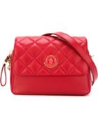 Moncler Quilted Shoulder Bag, Women's, Red, Leather