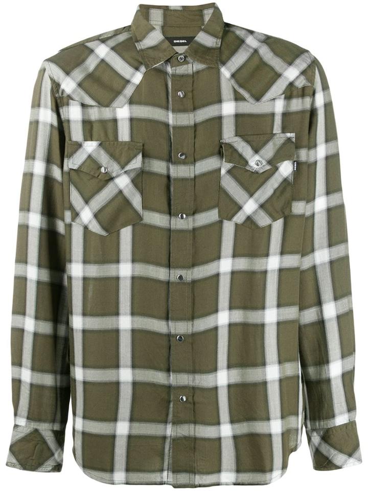 Diesel Checked Western Shirt - Green