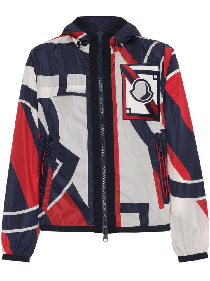 Moncler C X Craig Green Tricolour Hooded Jacket - Blue