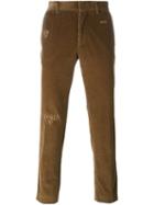 Msgm Distressed Corduroy Trousers