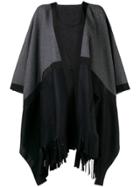 Pinko Two-tone Poncho - Black