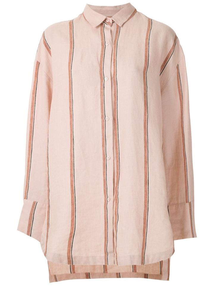 Osklen Striped Oversized Shirt - Pink